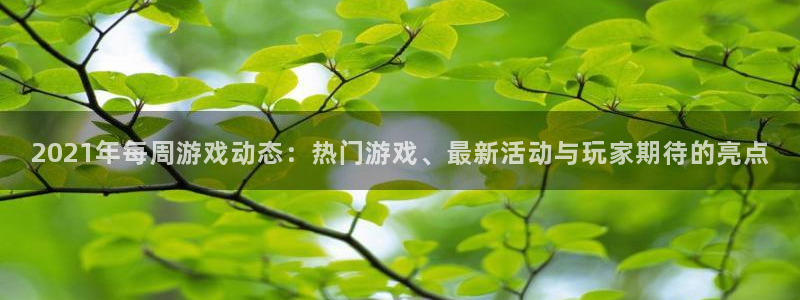 极悦娱乐平台官网客服电话：2021年每周游戏动态：热门游戏、